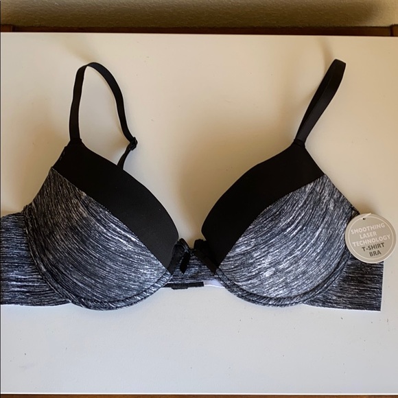 just be Other - Just be Bra Blk/White Smooth T-Shirt Bra - Sz 36B